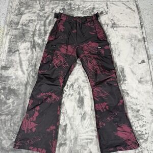 Dope Snow Pants Mens Medium Red Gray Paint MMIX Iconic Insulated Waterproof Gorp